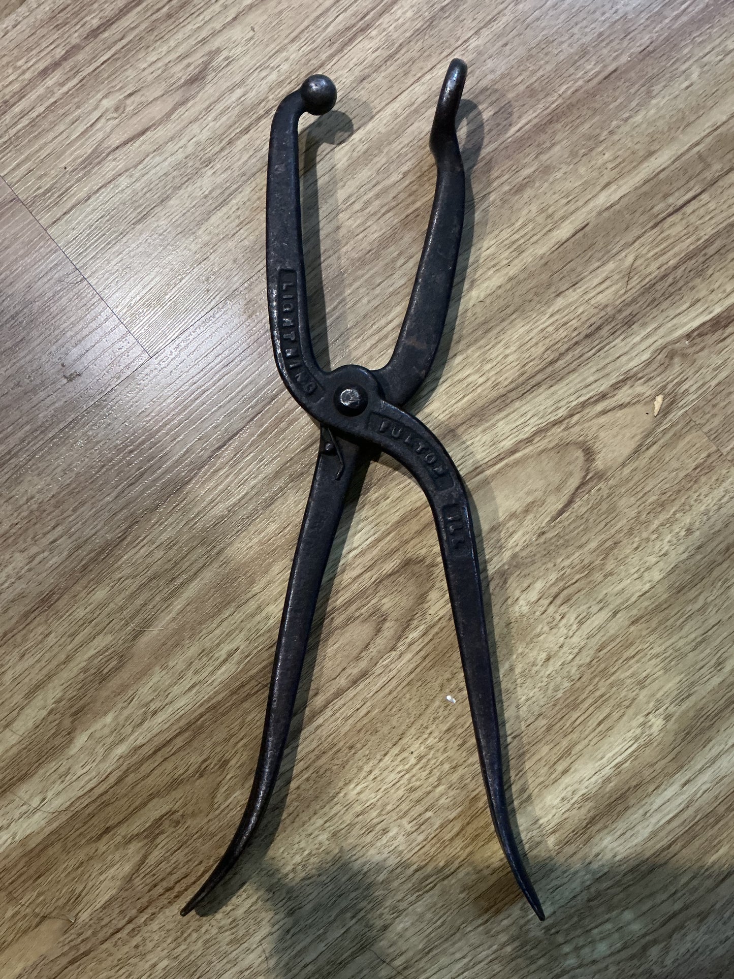 Antique 1897 Cobbler Lightning Shoe Boot Stretching Tool from Fulton, Illinois