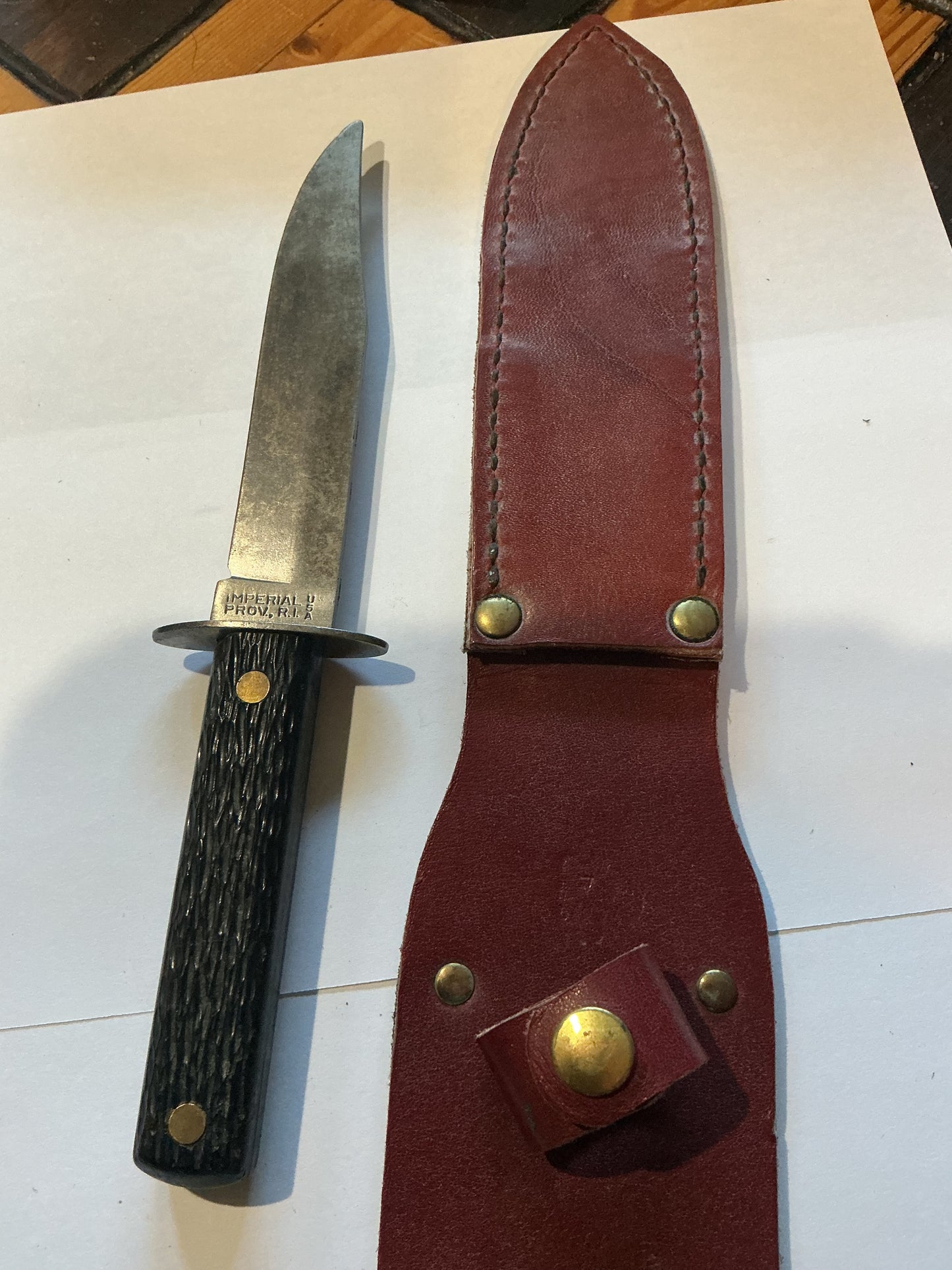 Vintage Imperial Prov. RI USA Fixed Blade Knife