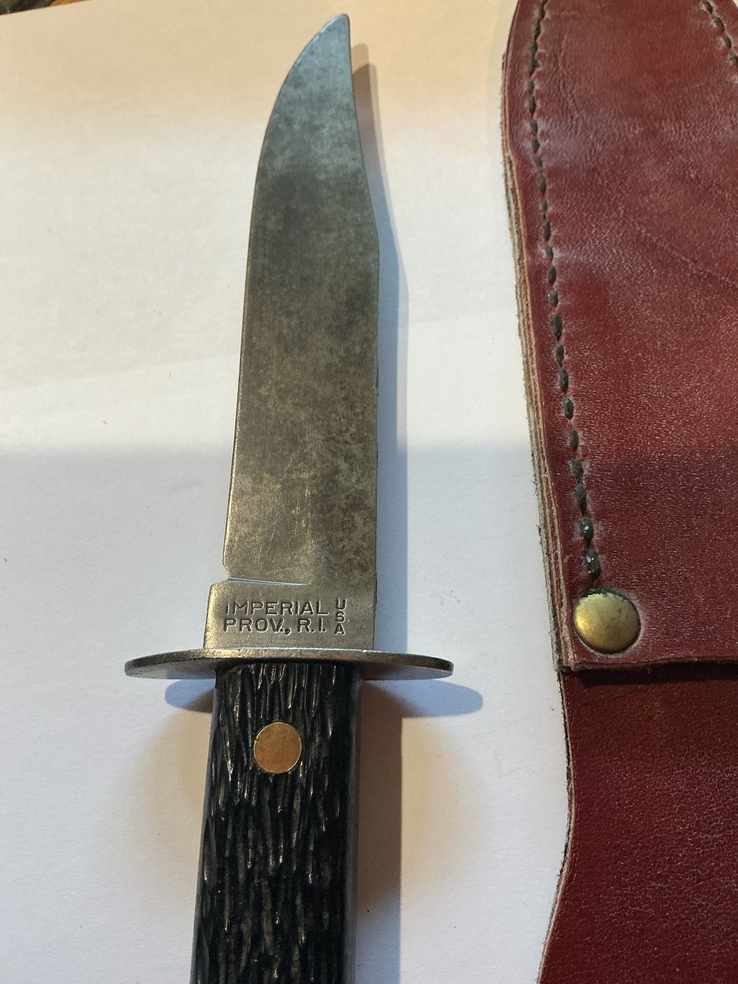 Vintage Imperial Prov. RI USA Fixed Blade Knife