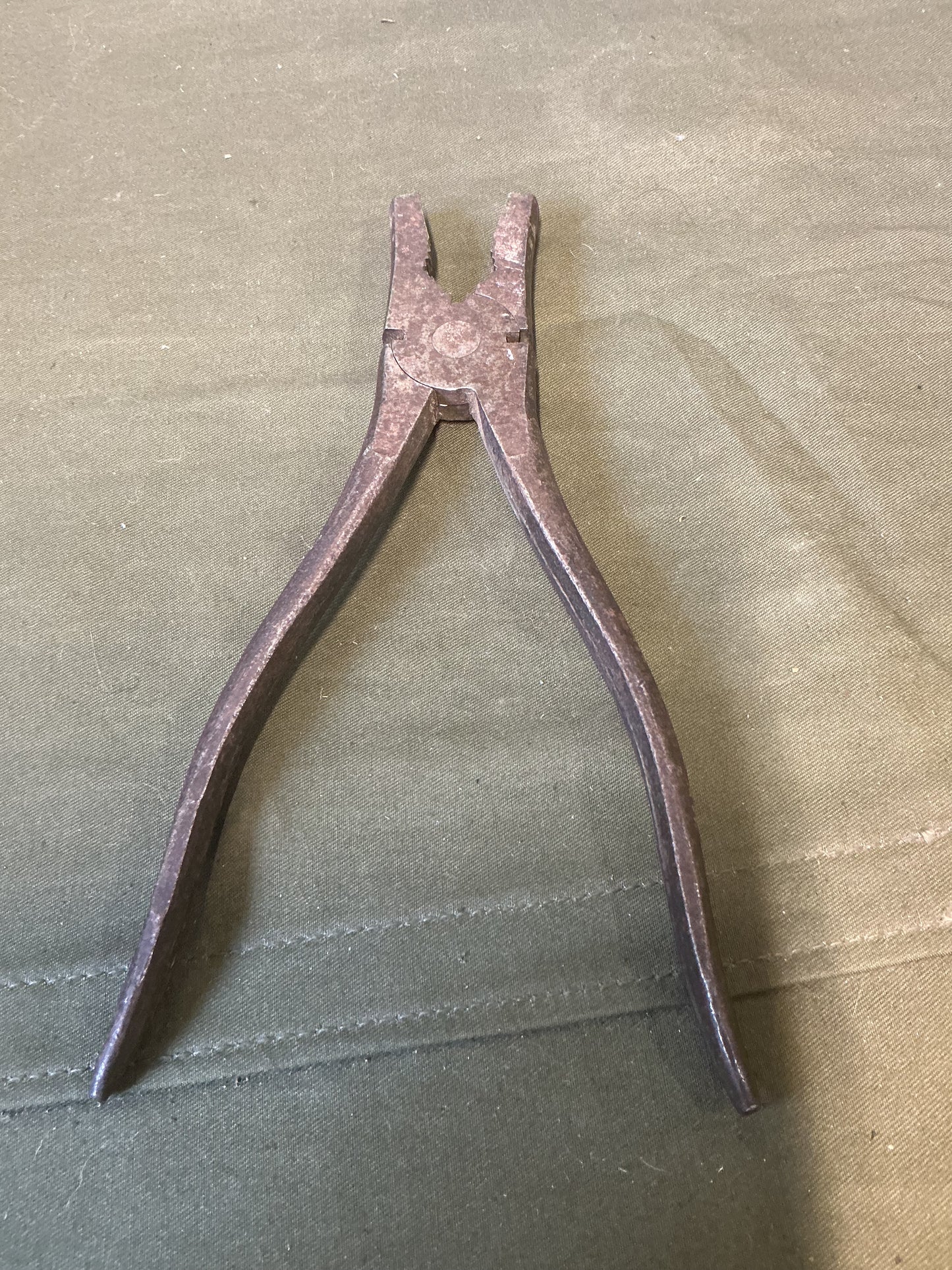 Antique Blunt nose Pliers , insert for small Nail