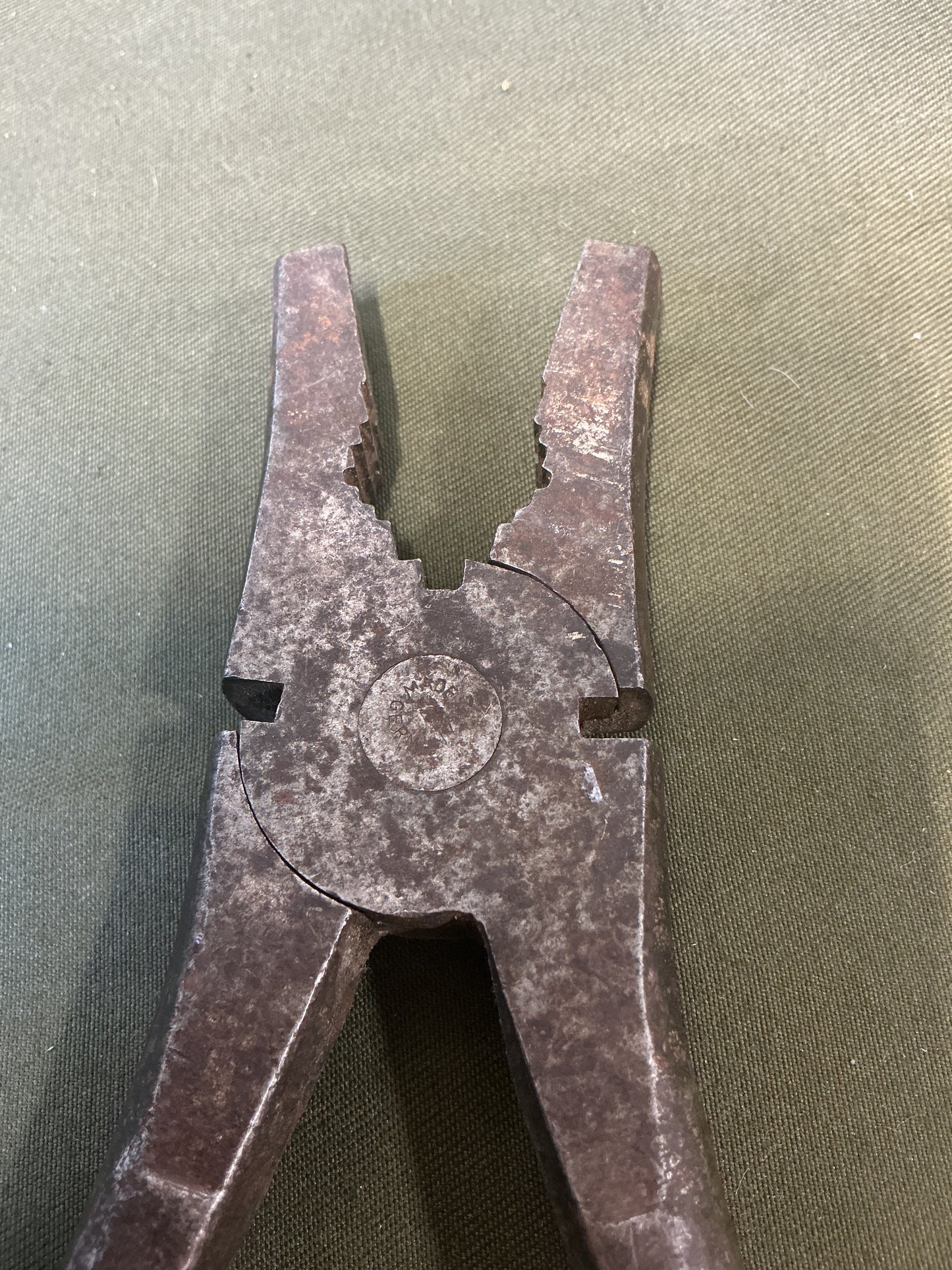 Antique Blunt nose Pliers , insert for small Nail