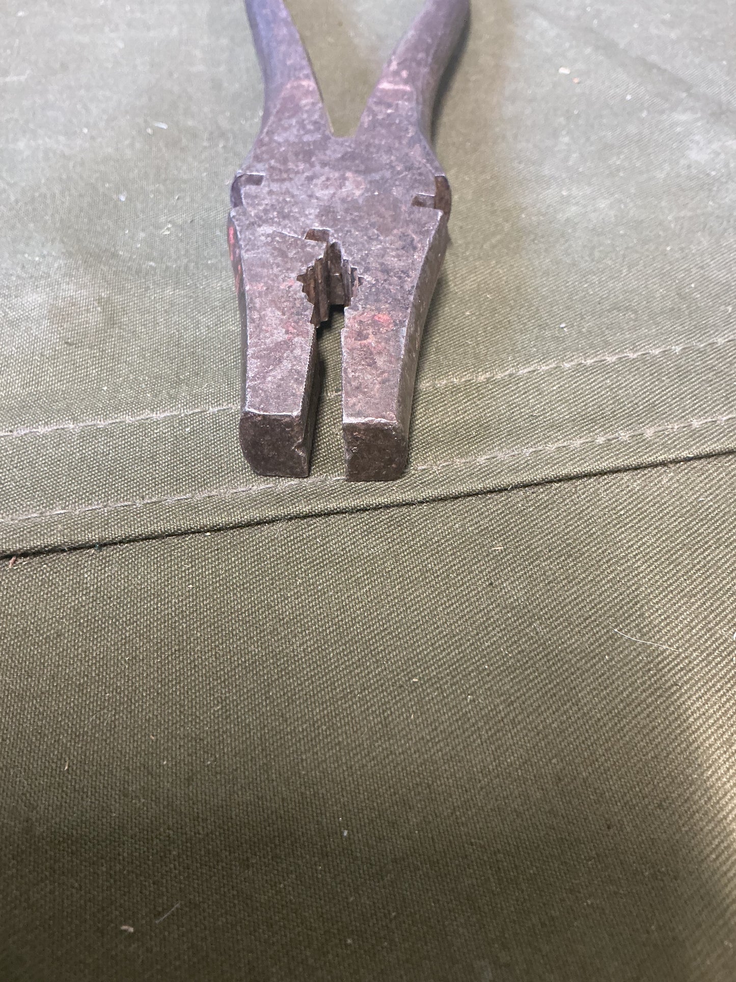 Antique Blunt nose Pliers , insert for small Nail