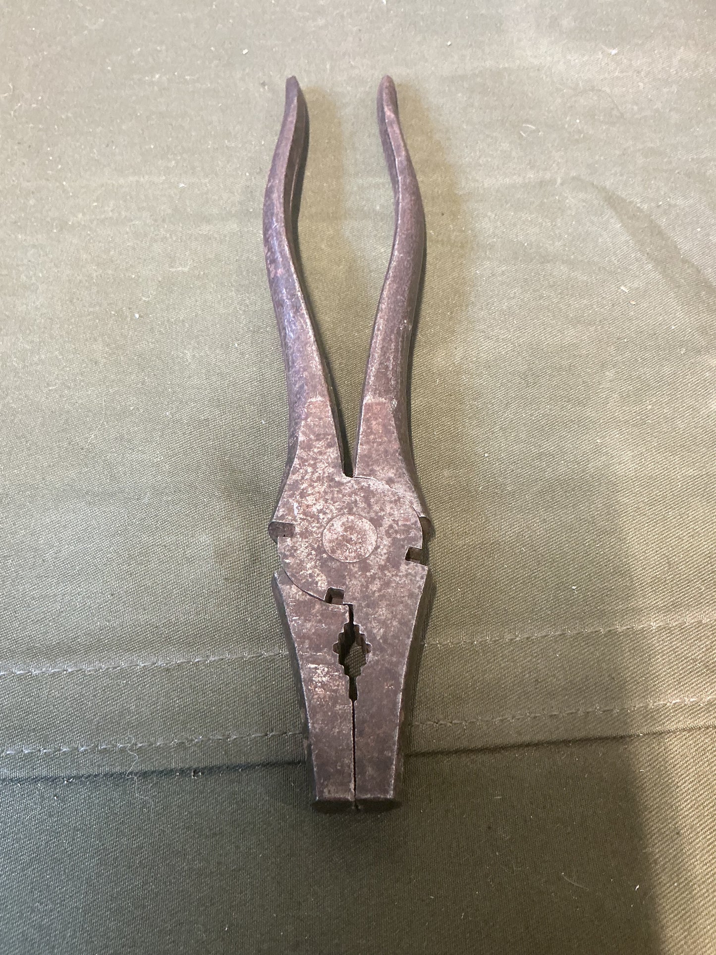 Antique Blunt nose Pliers , insert for small Nail