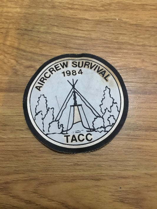 Early Aircrew Survival Patch 1984 , written names on the back.