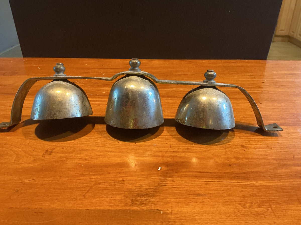 Antique sleigh / Kiddie Ride nickel Plated Bells