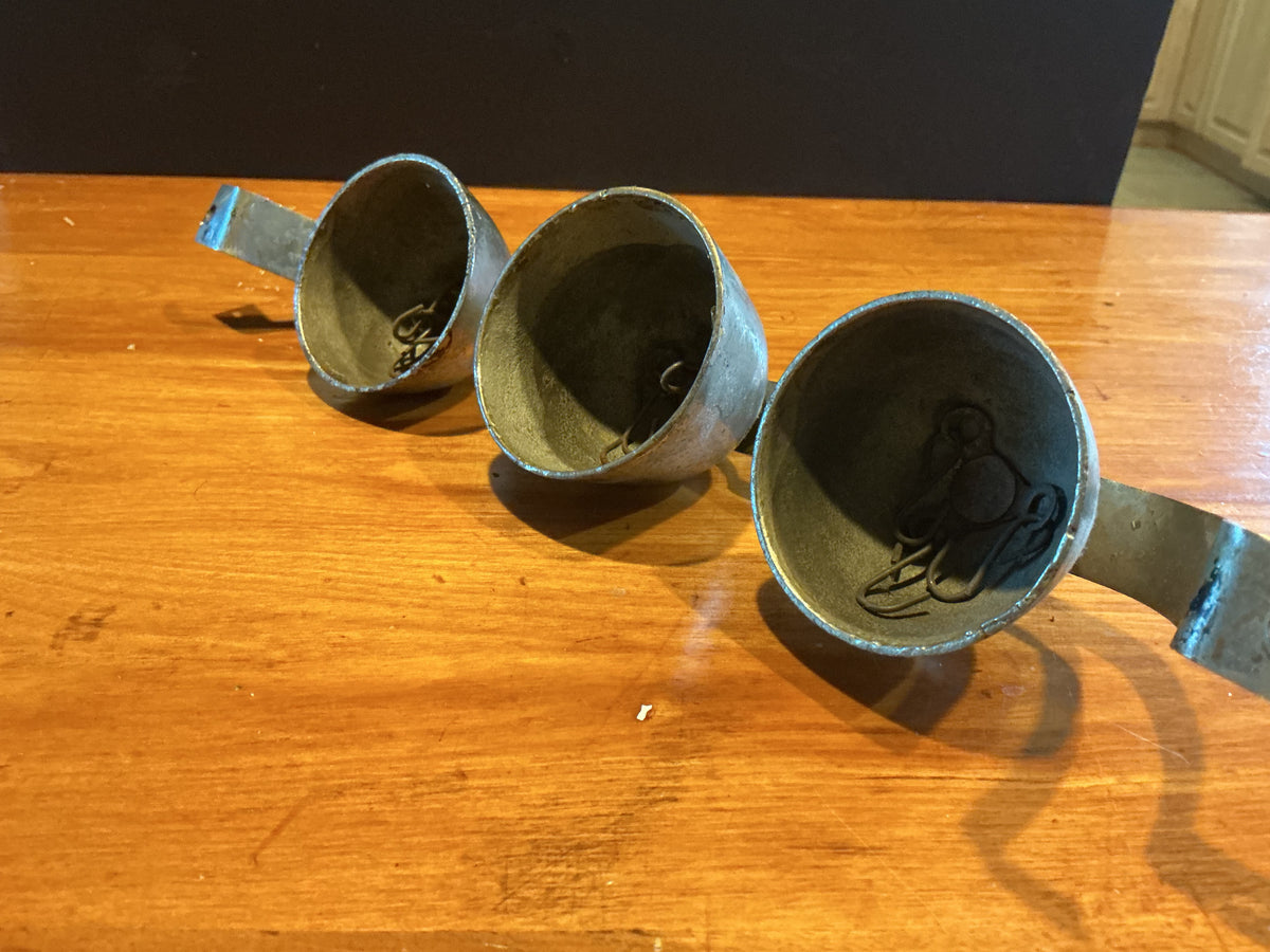 Antique sleigh / Kiddie Ride nickel Plated Bells