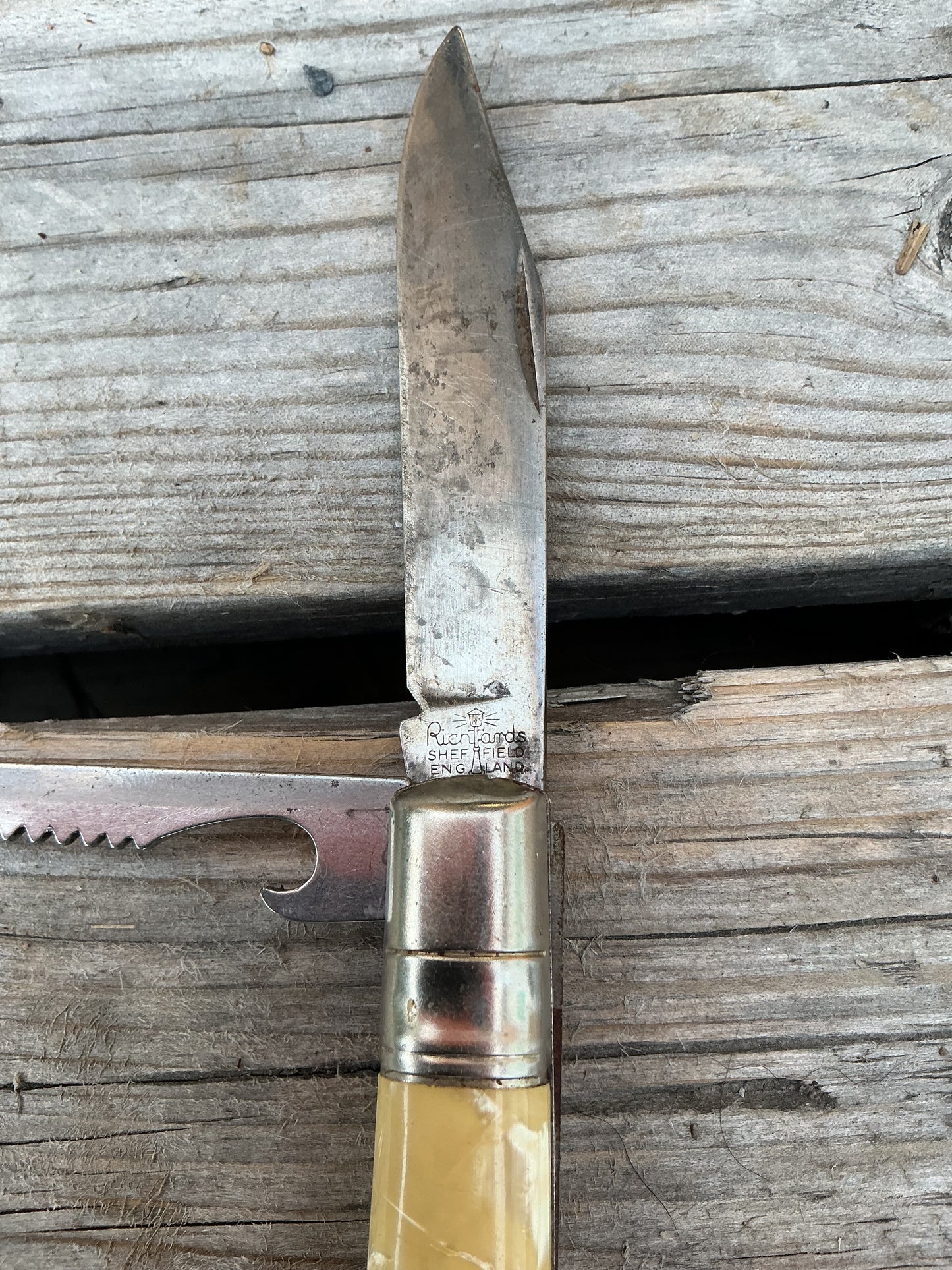 Large Vintage Richards Sheffield England Folding Pocket Knife