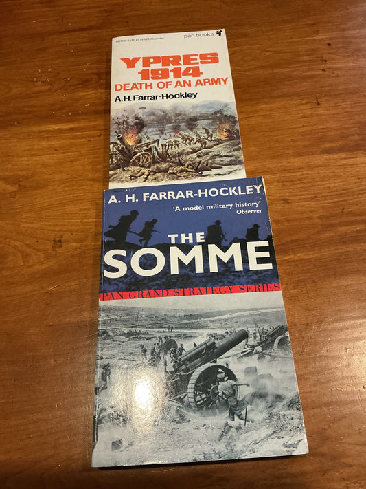 THE SOMME" AND "YPRES 1914,DEATH OF AN ARMY" BOOK LOT