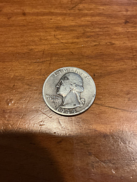 1944 U.S. 25-cent coin is a Washington quarter Silver