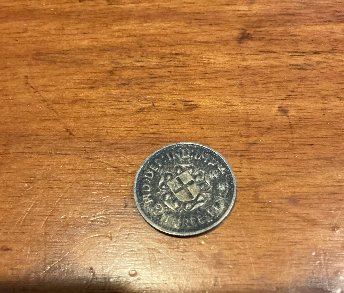 1944 Great Britain 3 Pence Silver Coin George VI UK