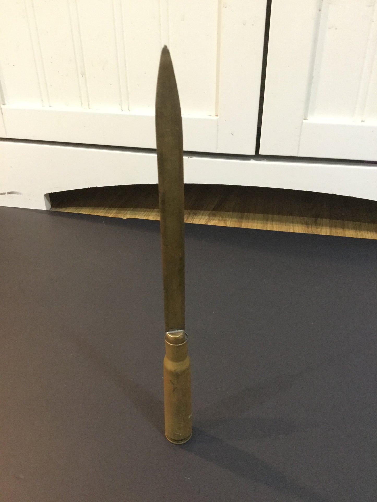 WW11 Brass Trench Art Letter opener , 50 Cal shell
