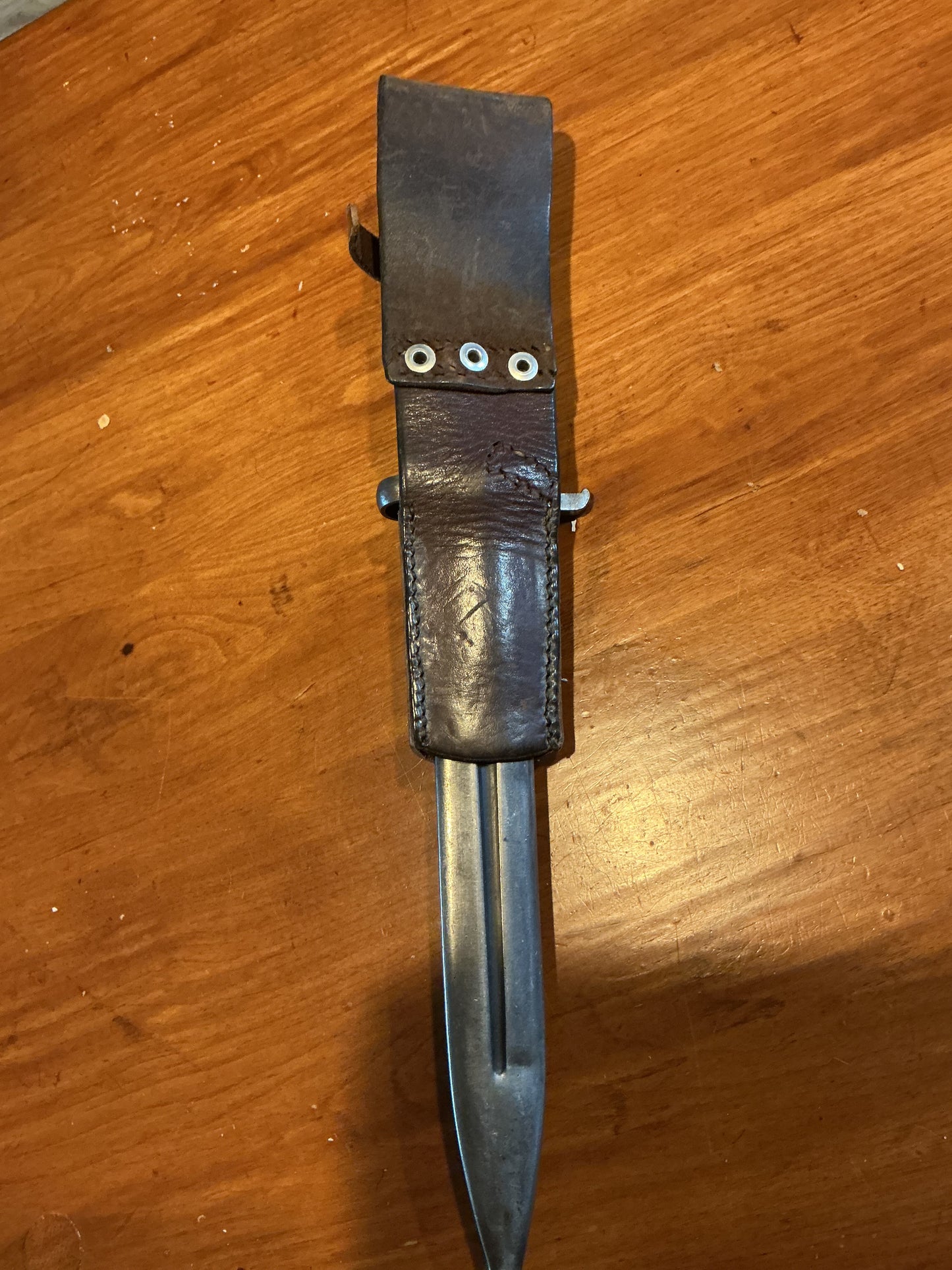 Swedish M96 Bayonet and Scabbard with Leather  Frog