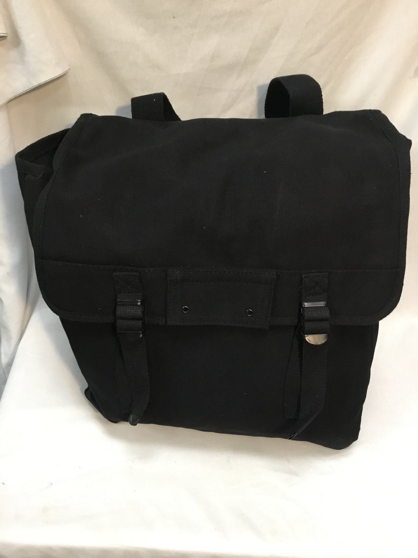 New Canvas Jumbo Musette Bag Black