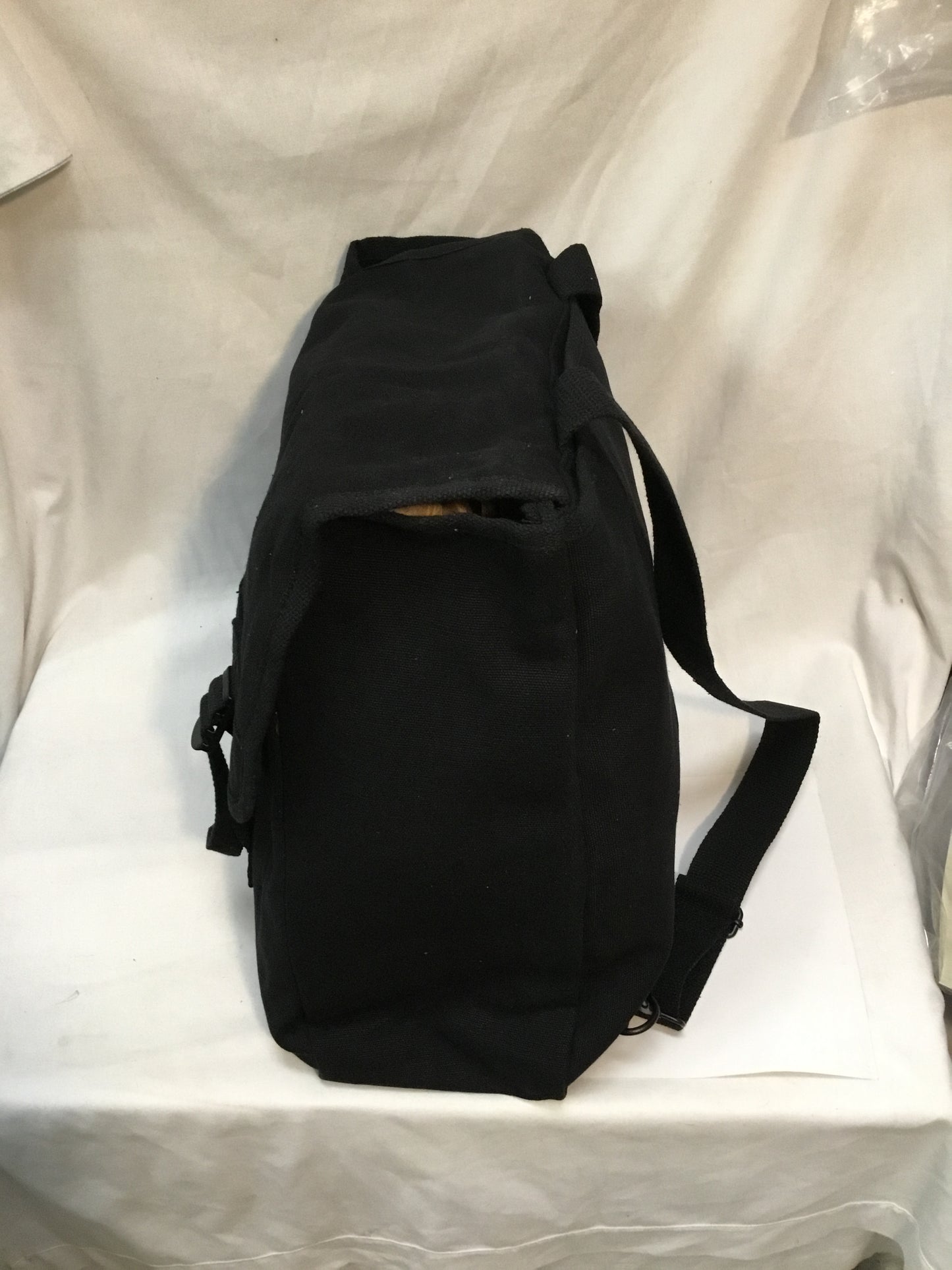 New Canvas Jumbo Musette Bag Black