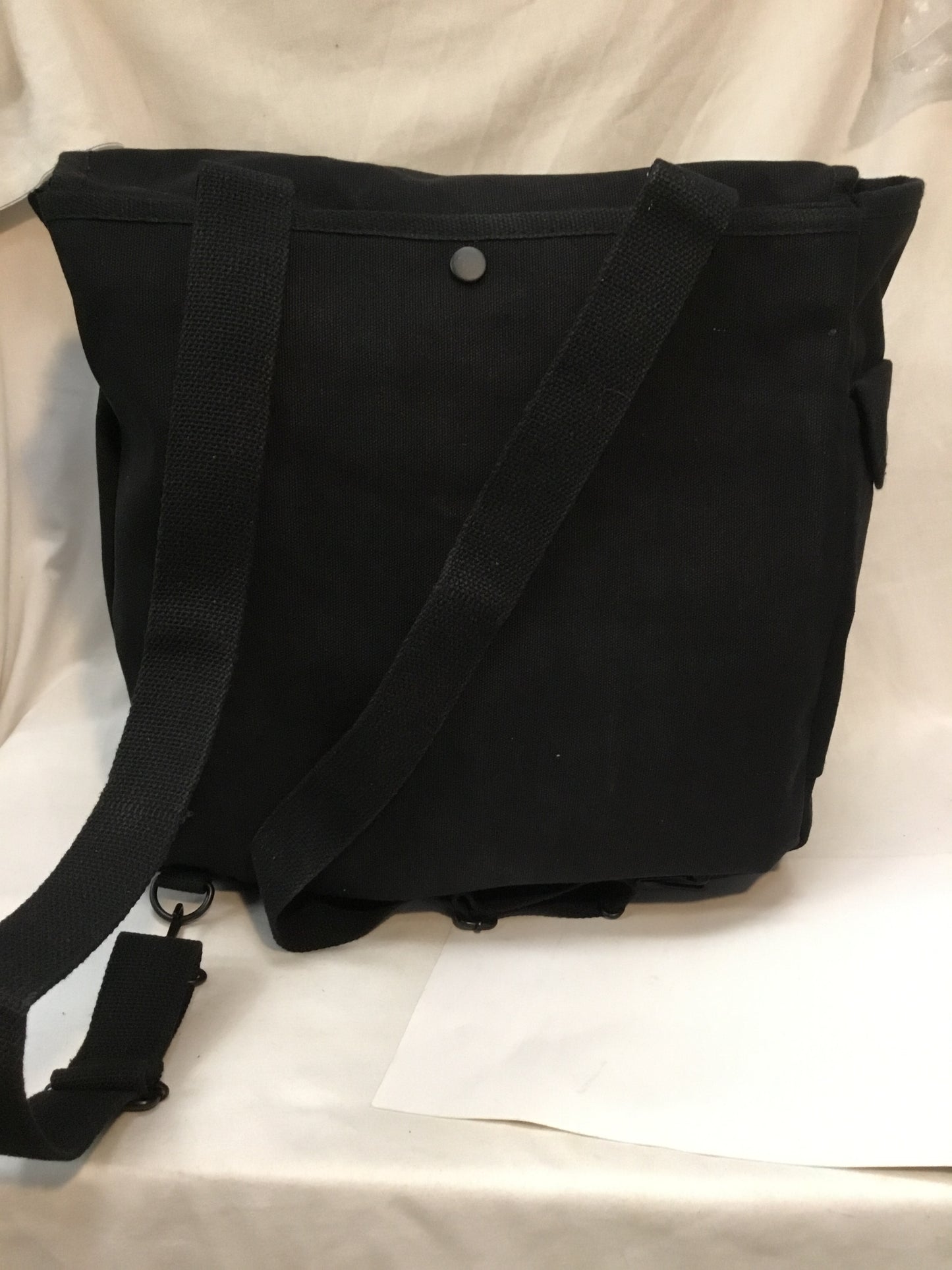 New Canvas Jumbo Musette Bag Black