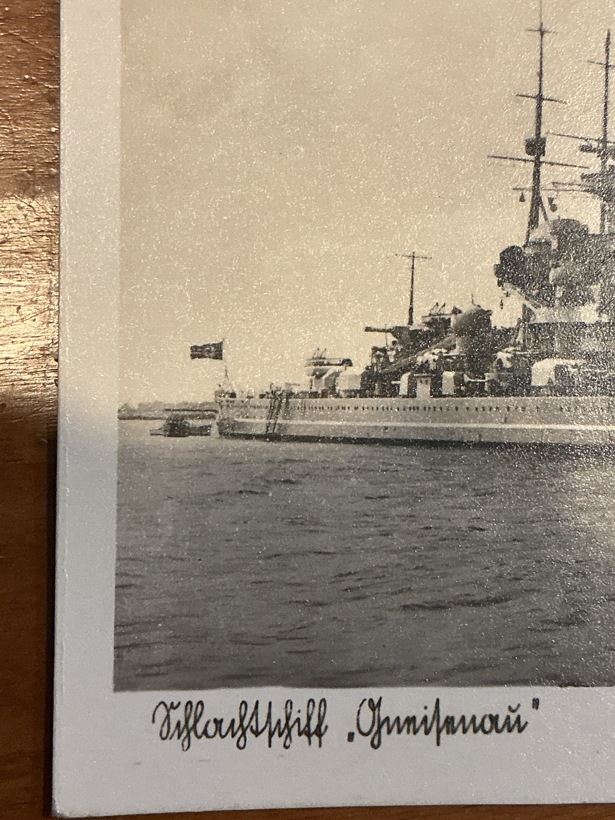 WW11 German Battleship. Gneisenai Post Card