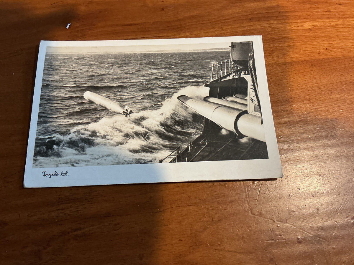 1941 Germany Ship Postcard Torpedo Launch Stockholm Sweden Post Card