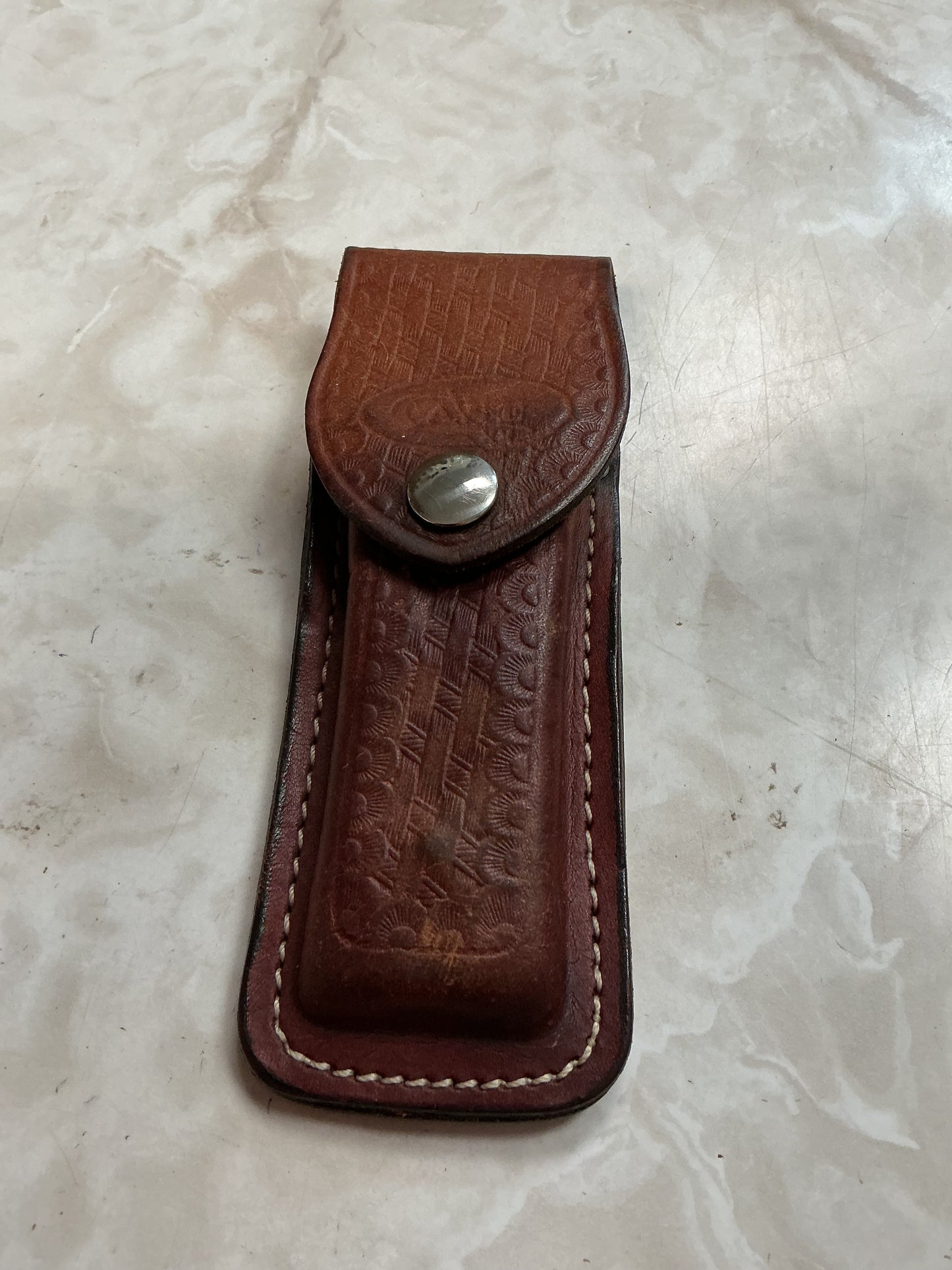 Vintage Case Folding Knife Leather Case