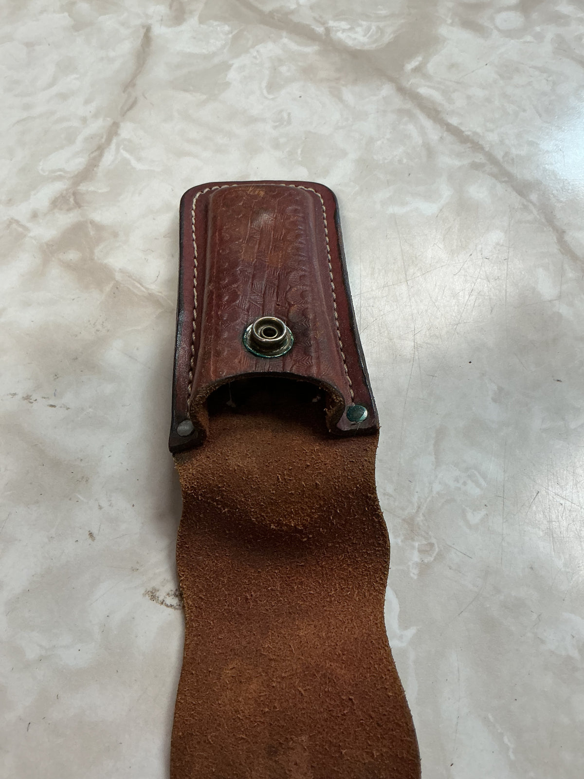 Vintage Case Folding Knife Leather Case
