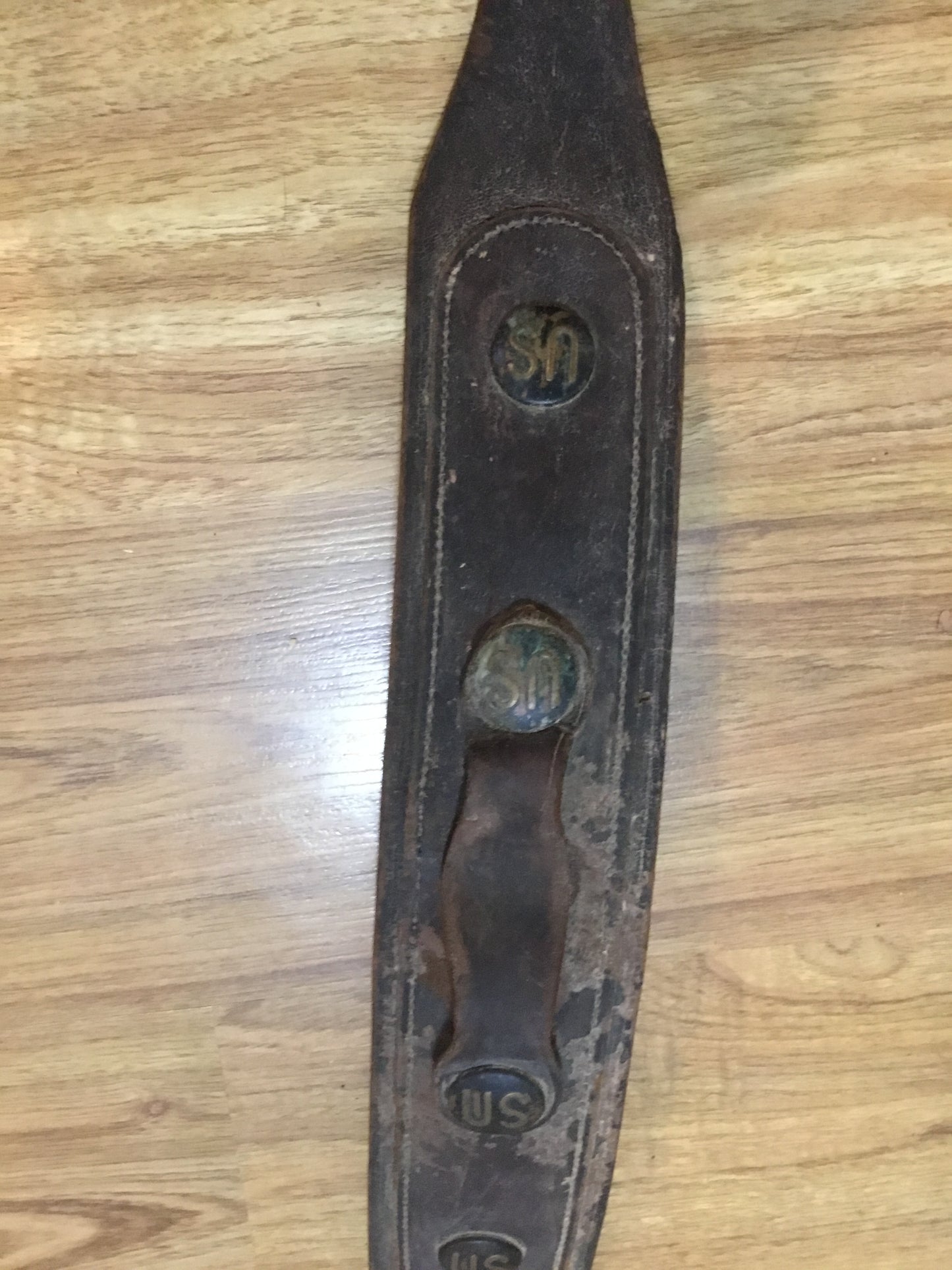 Early US Military Leather Horse Breast Strap