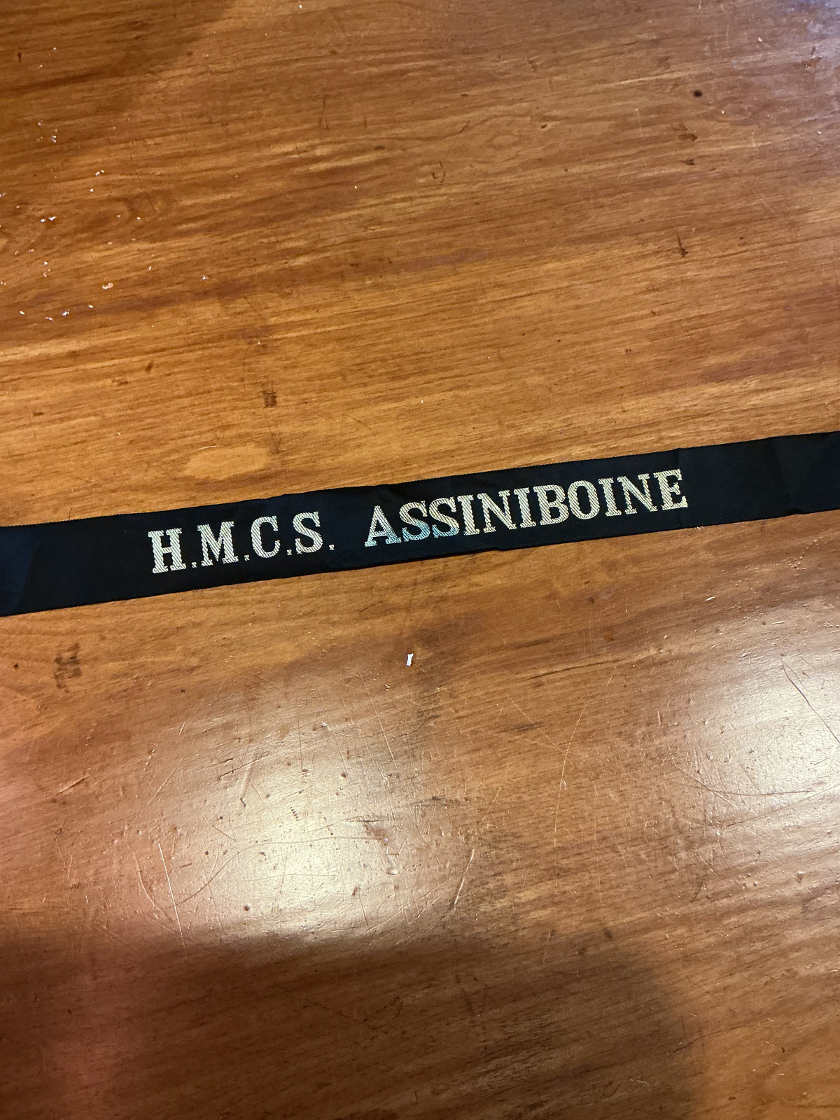 Canadian  Navy HMCS Assiniboine Full Length Cap Tally