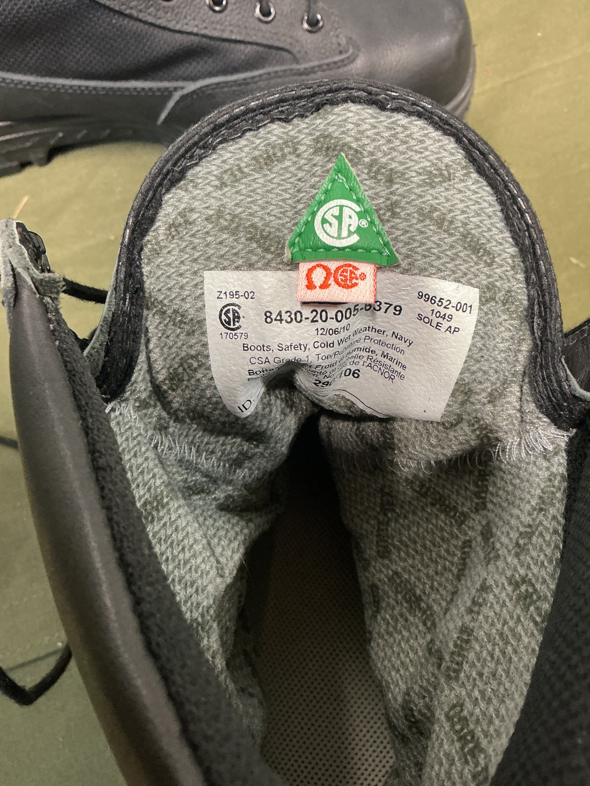 Canadian Navy Cold Wet Weather Safety Boots Size 12 or 190/106
