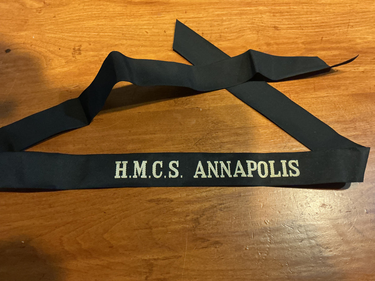 Canadian Navy HMCS Annapolis Cap Tally Full Length Cap Tally,
