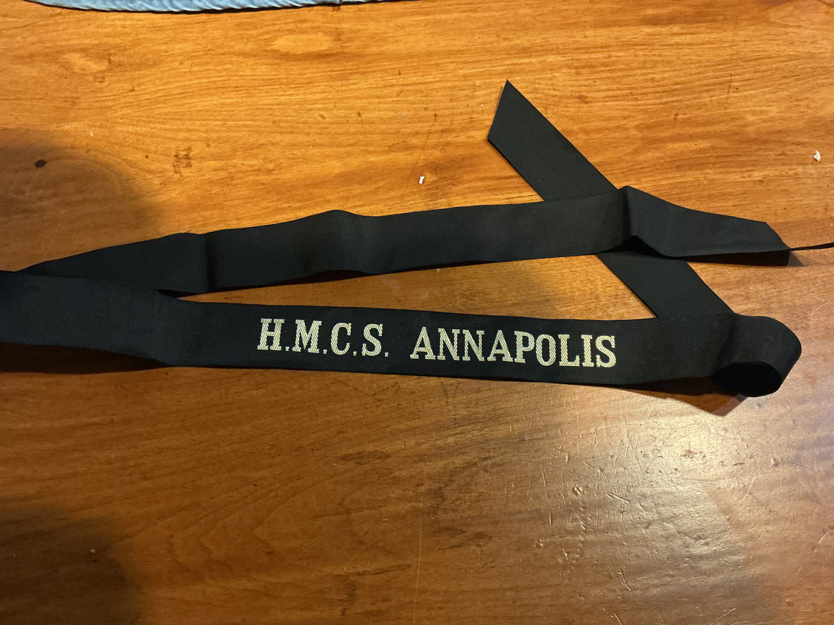 Canadian Navy HMCS Annapolis Cap Tally Full Length Cap Tally,