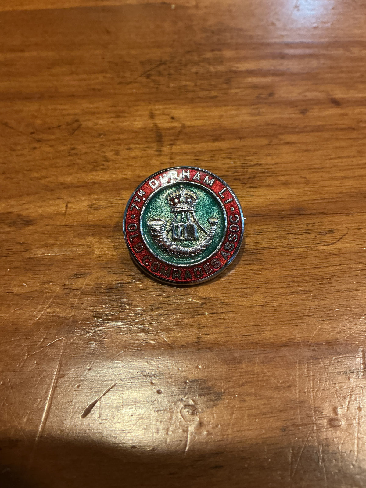 Durham Light Infantry Association – Pin Back Badge, old comrades Association