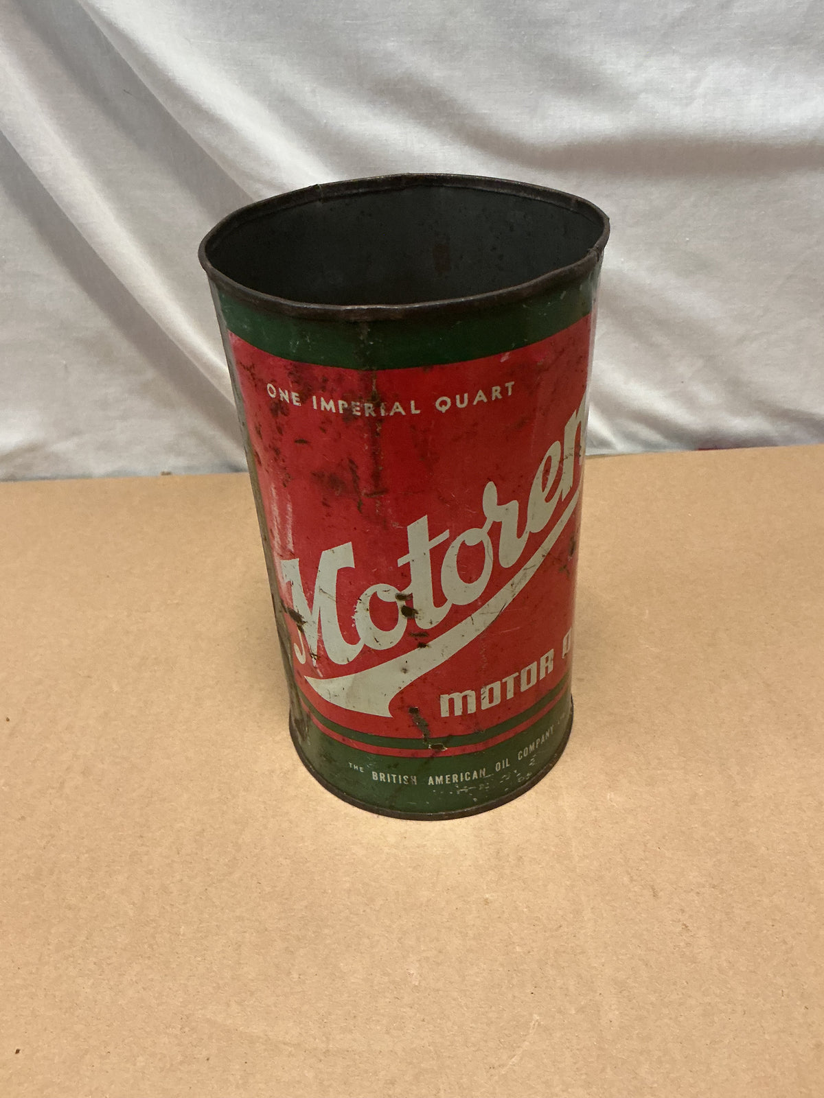 1 Imperial quart Motorene oil can ( British American Oil Company )