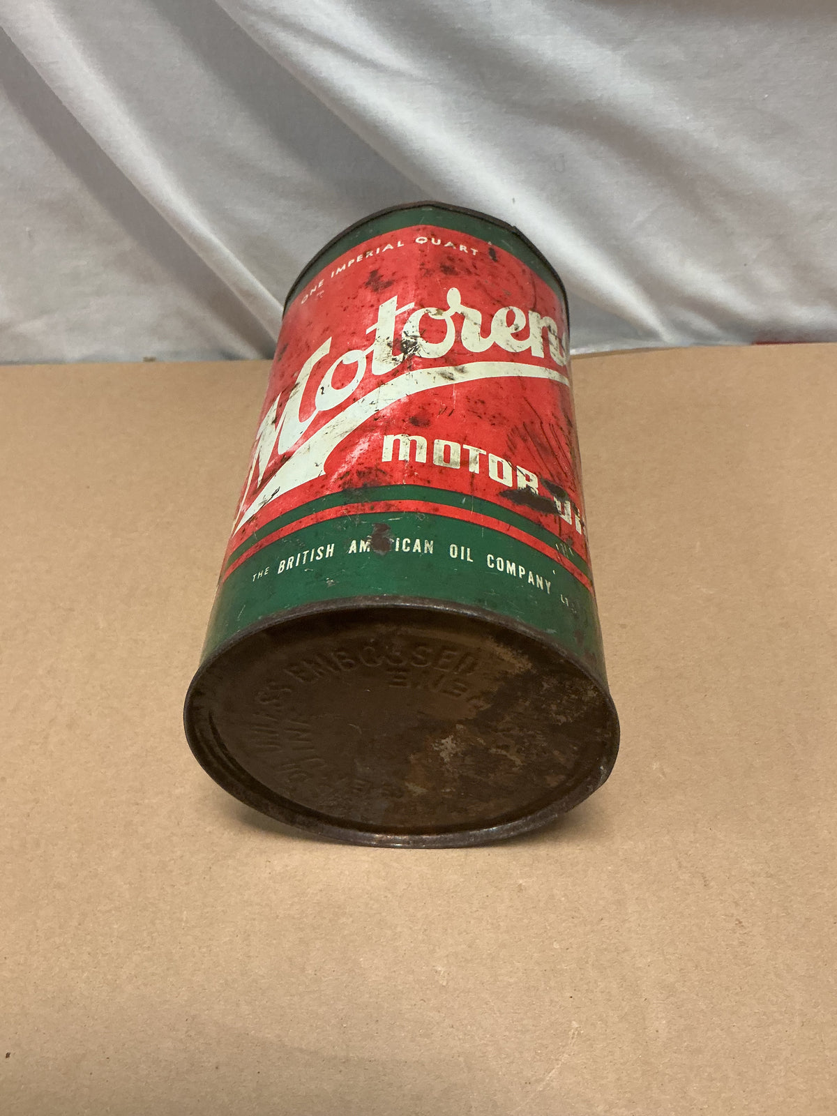 1 Imperial quart Motorene oil can ( British American Oil Company )
