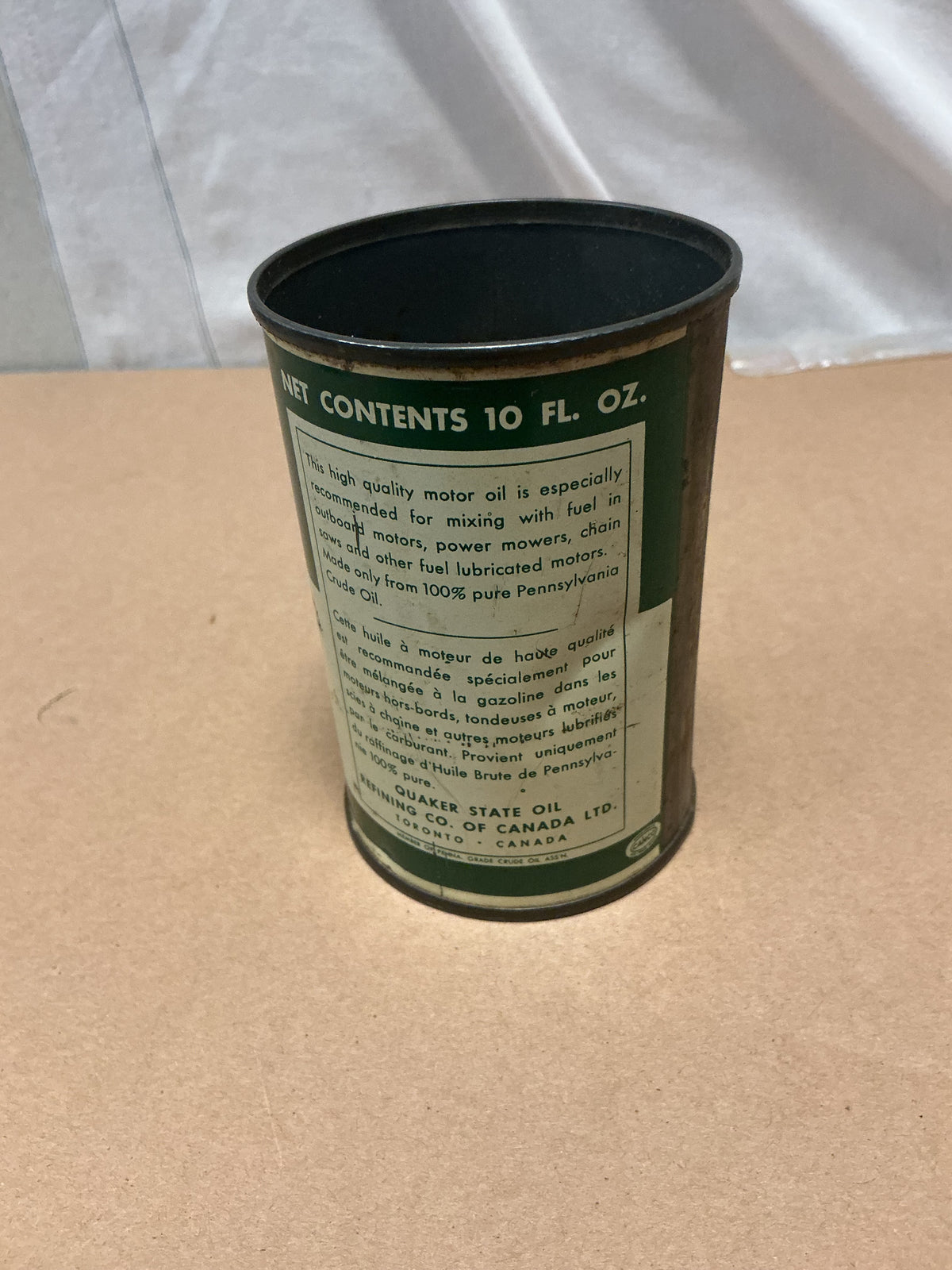 Vintage Quaker State 10oz Outboard Oil Can
