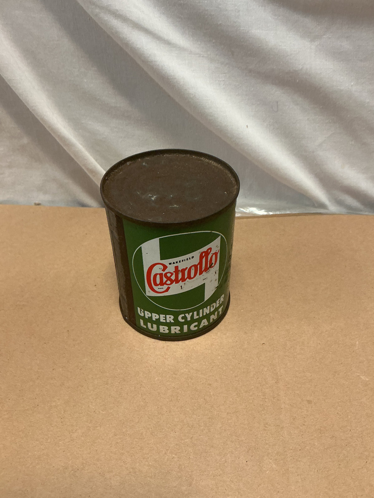 Vintage Castrollo Upper Cylinder Lubricant Tin 1/2 Pint