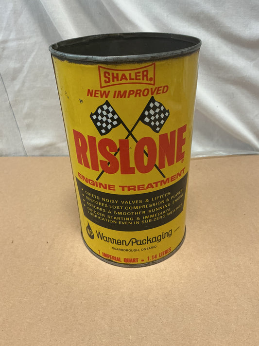Vintage Shaler Rislone Engine Treatment 1 Quart Tin