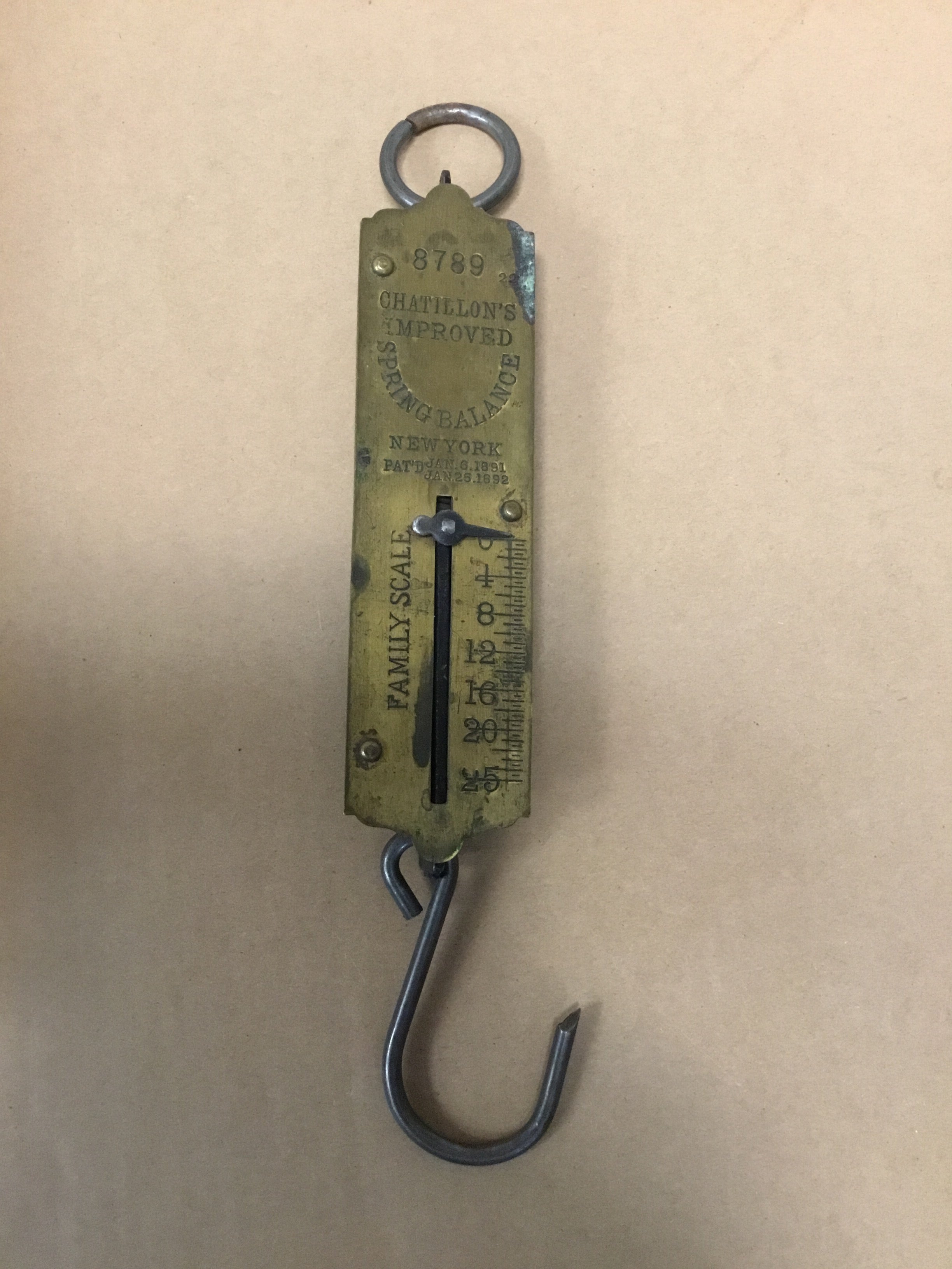 Early Hanging Brass Spring Scales , 25 Pounds – Roy's Army Surplus ...