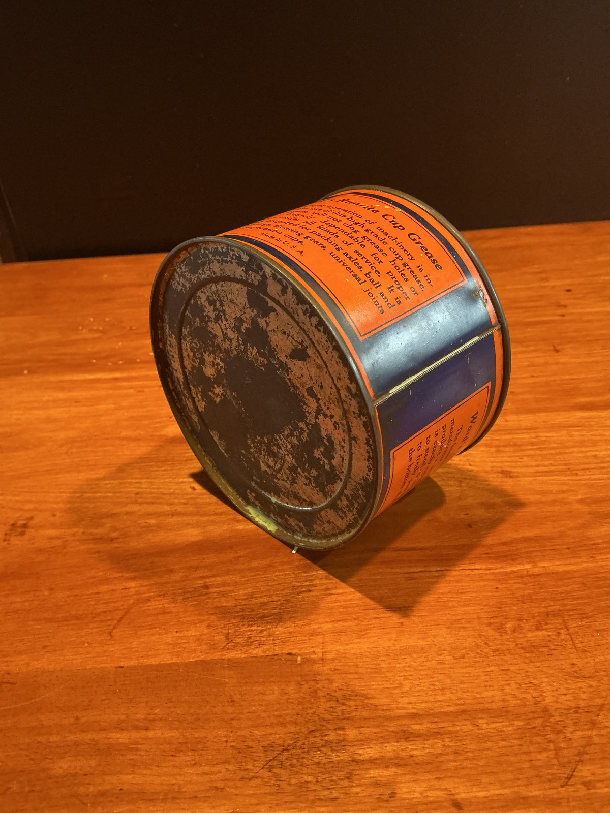 1930’S-40 RUNRITE  CUP GREASE CAN EARLY MONTGOMERY WARDS
