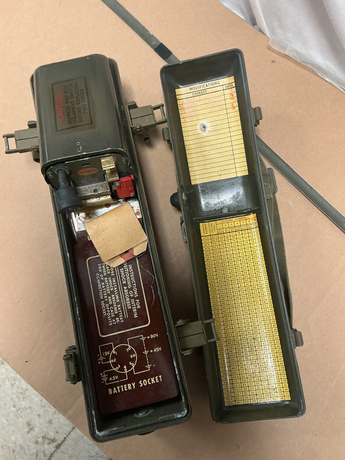 Early U.S. MILITARY Military RT-196 PRC-6 receiver/ transmitter Radio , aerial unscrews