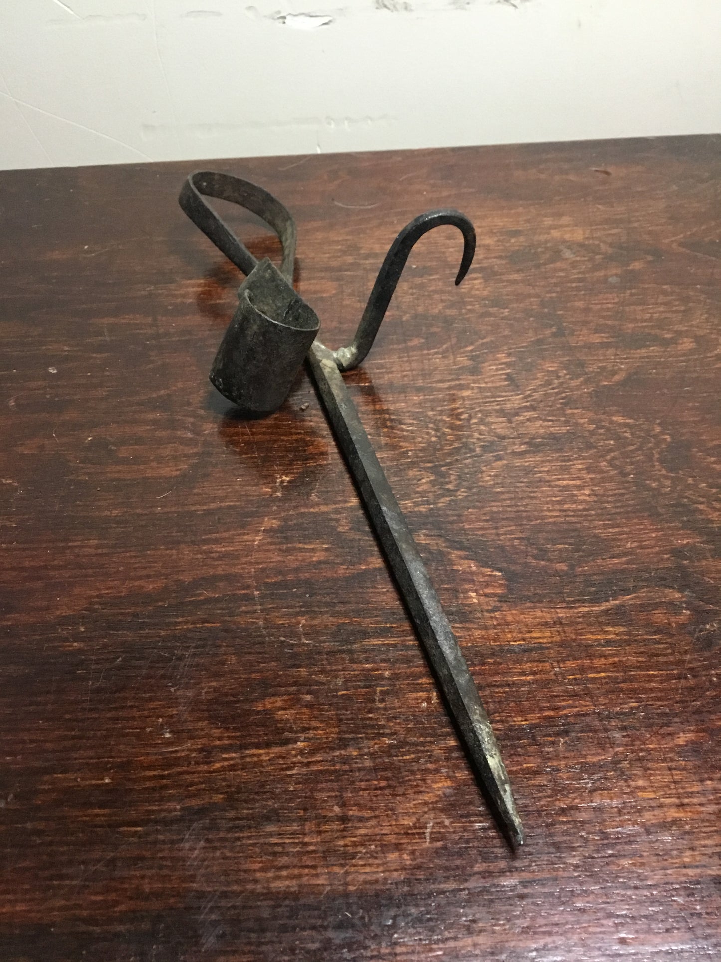 Hand Forged Iron Sticking Tommy Miner Candle Stick