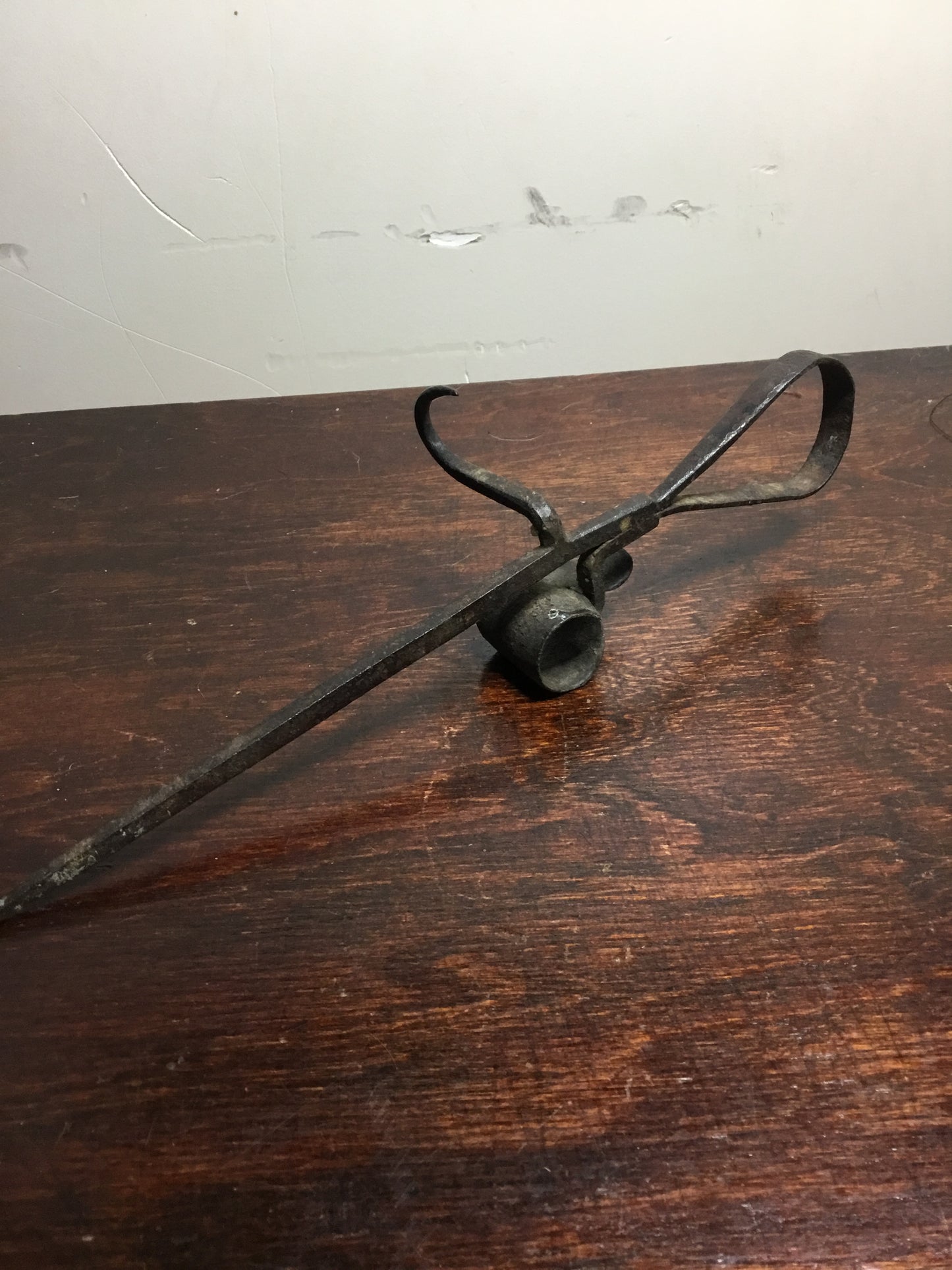 Hand Forged Iron Sticking Tommy Miner Candle Stick
