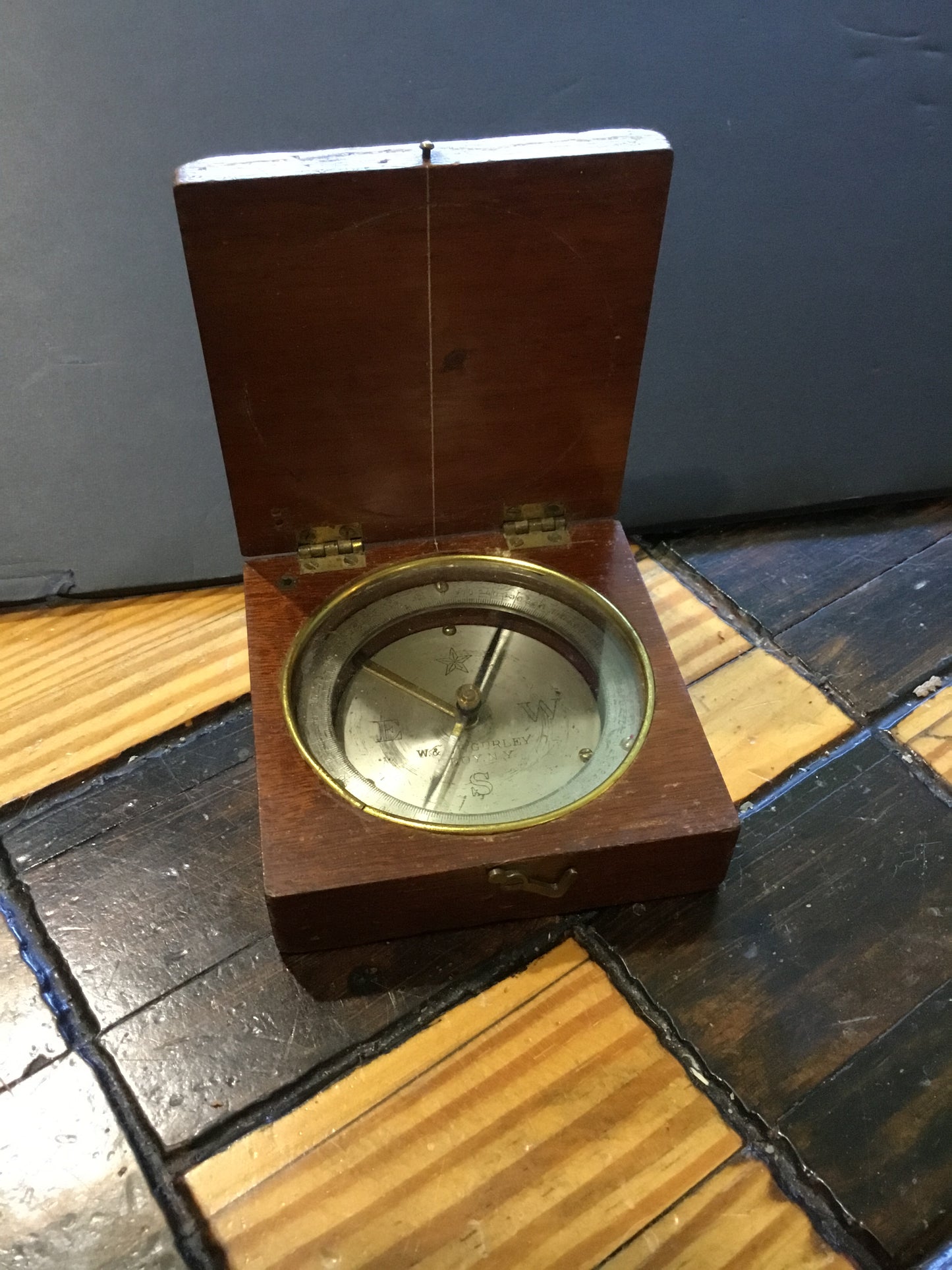 Small Antique Box Compass , by W & L.E. Gurley ,1918