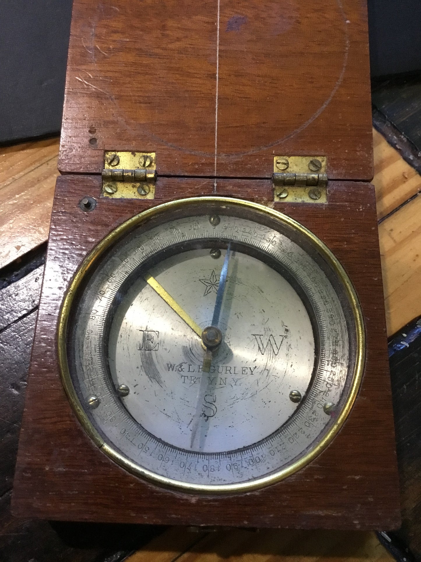 Small Antique Box Compass , by W & L.E. Gurley ,1918