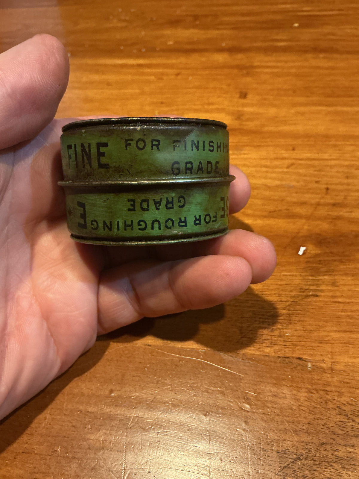 Vintage Clover Brand valve grinding compound 2 oz tin