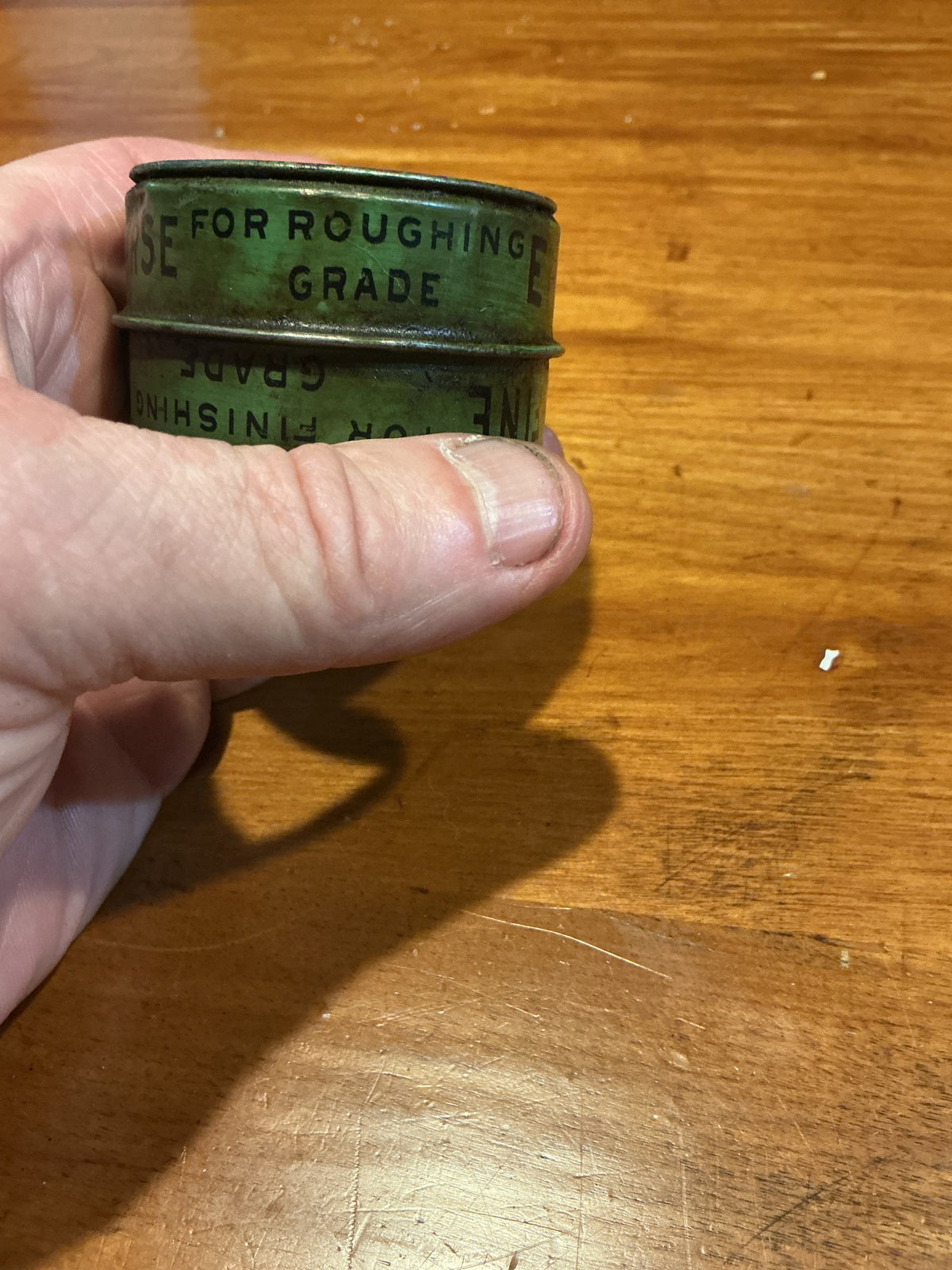Vintage Clover Brand valve grinding compound 2 oz tin