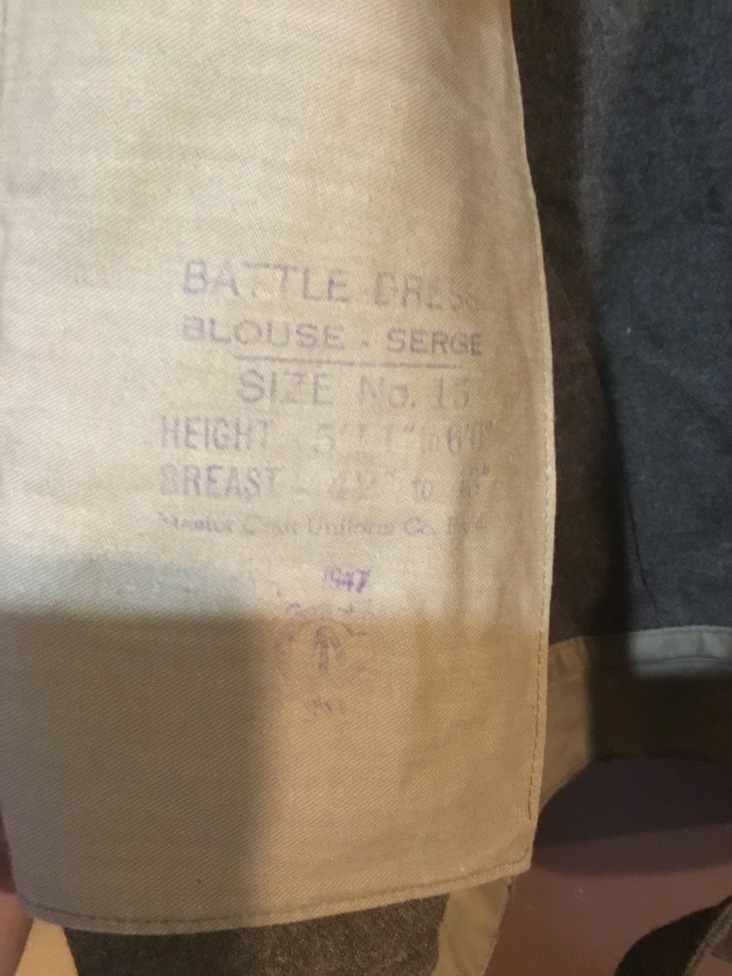 Post War Canadian Carleton And York Battle Dress Tunic  1947 Medium