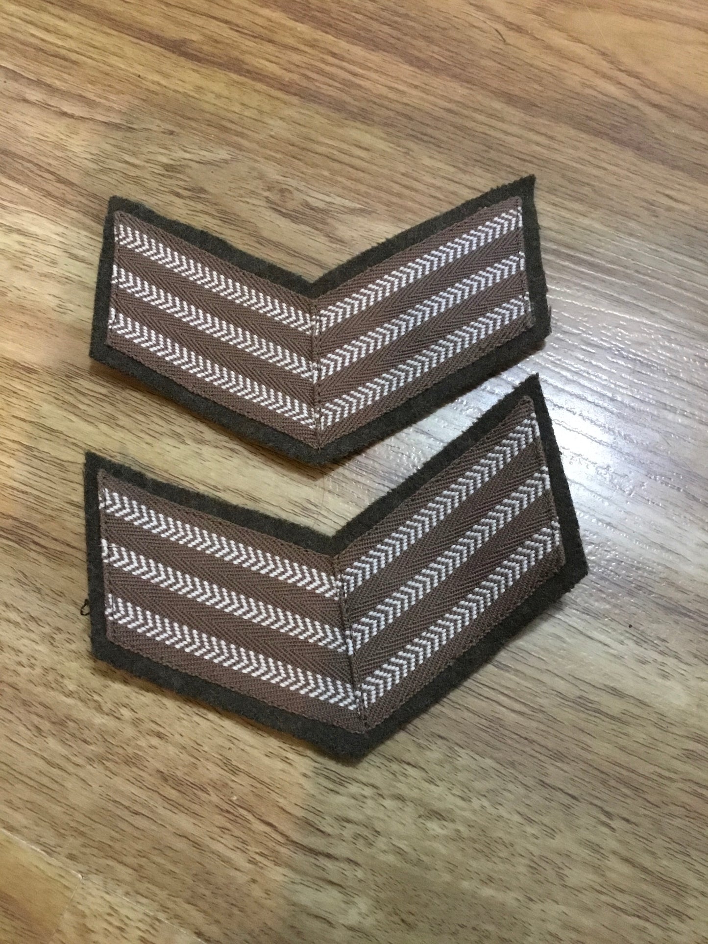 Pair WW11 Canadian sergeant/rank chevrons