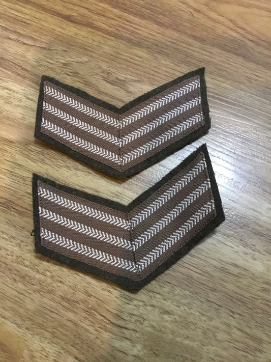 Pair WW11 Canadian sergeant/rank chevrons