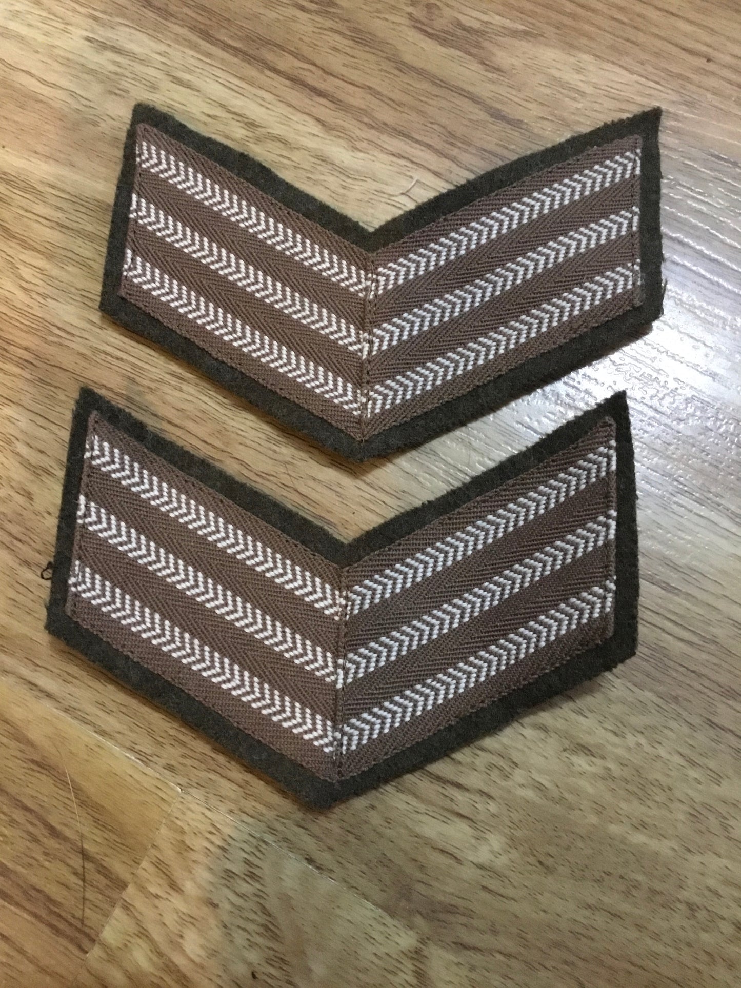 Pair WW11 Canadian sergeant/rank chevrons