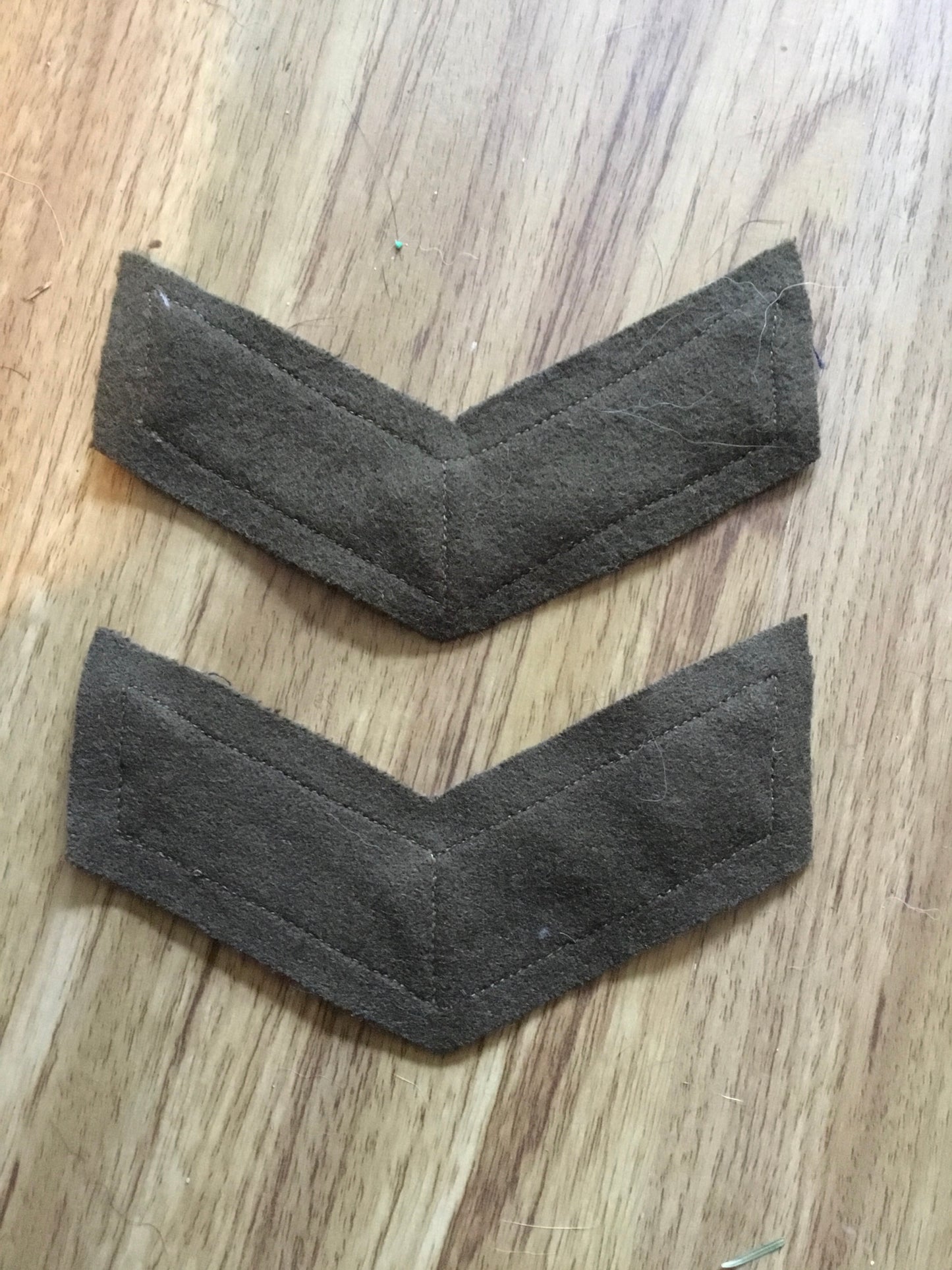 Pair WW11 Canadian corporal/rank chevrons.