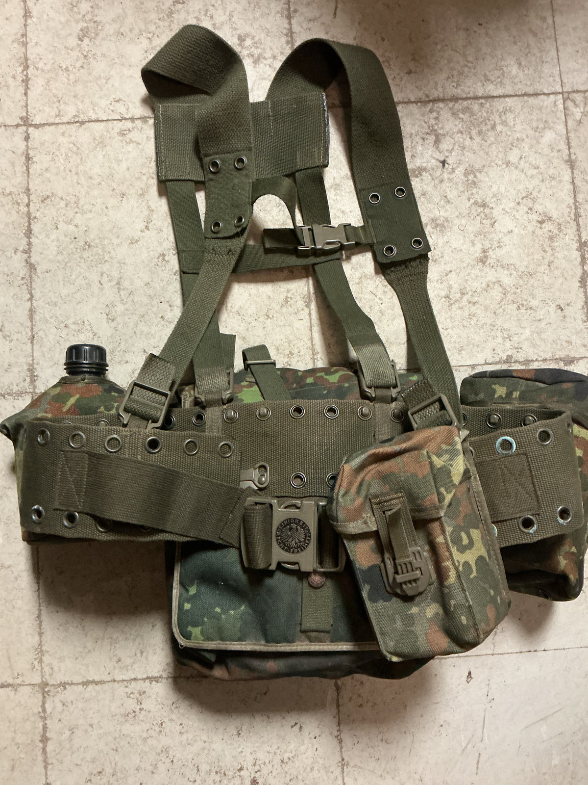 Vintage German Flecktarn Pattern Webbing Set
