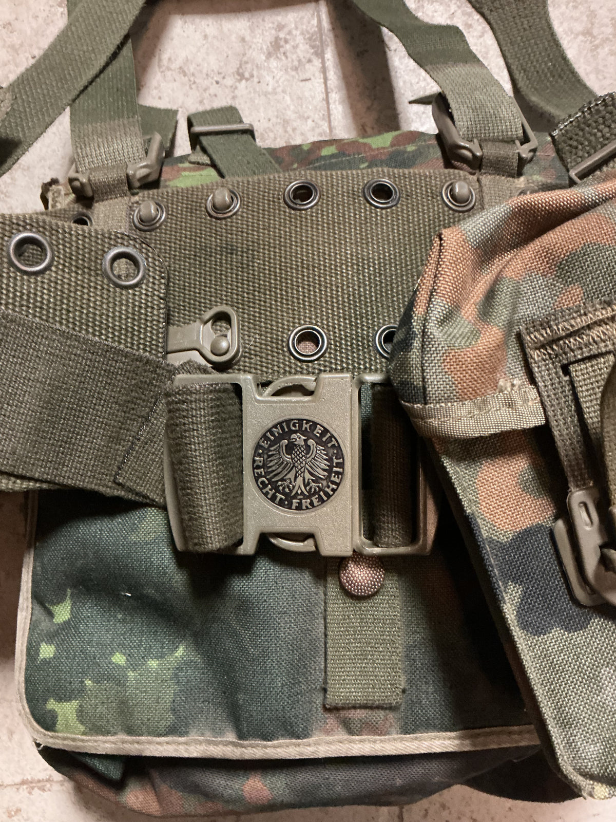 Vintage German Flecktarn Pattern Webbing Set